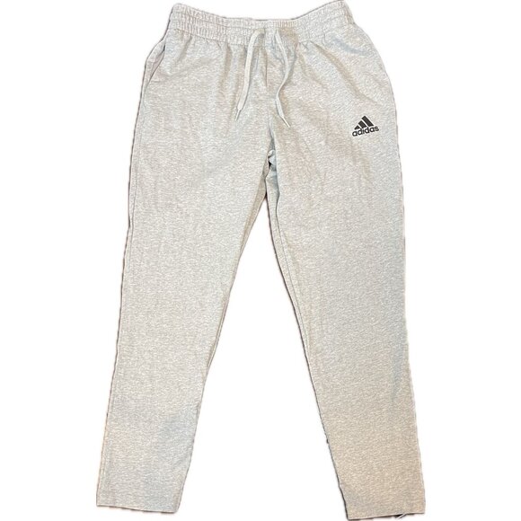 Adidas Mens Heather Gray Jersey Joggers Light Weight Size Large - Picture 2 of 14